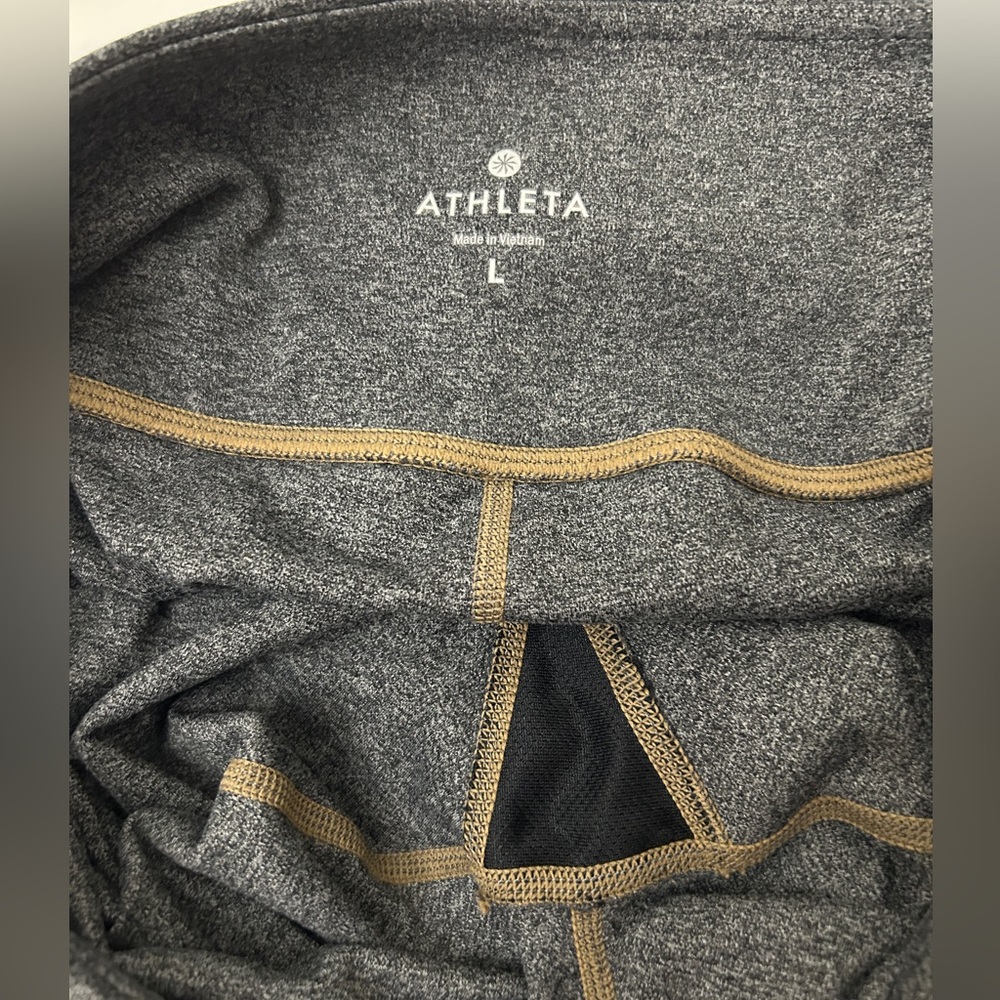 Athleta Active Pants Womens Gray‎ Heather Capri Leggings Athletic Workout, Sze L - Picture 6 of 14